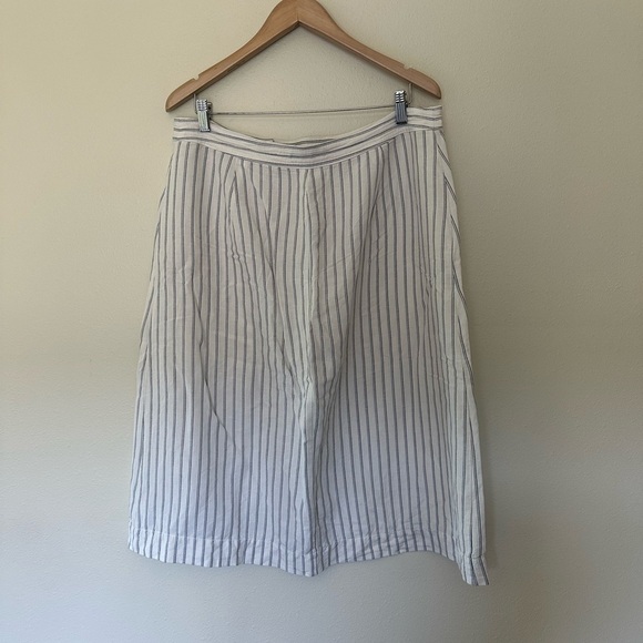 MADEWELL Side-Button Midi Skirt in Pinstripe - Picture 6 of 9